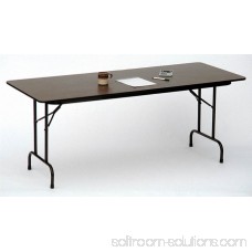 Melamine Standard Fixed Height Folding Table (30 in. x 48 in./Walnut)